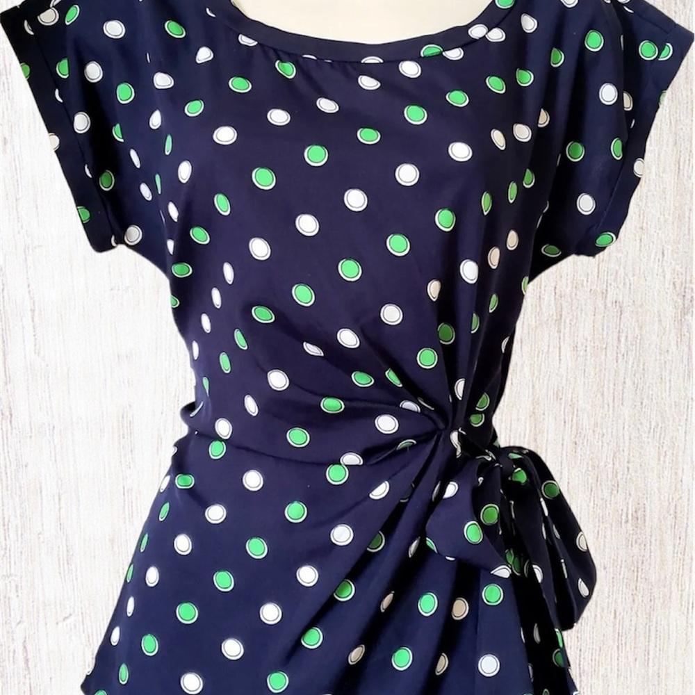 Banana Republic Blouse Short Sleeve in Navy XL